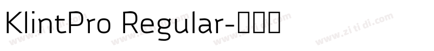 KlintPro Regular字体转换